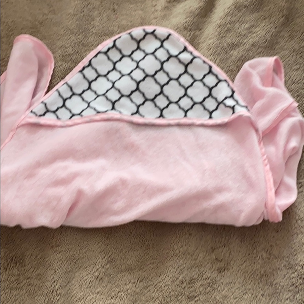 Baby girl hooded towel